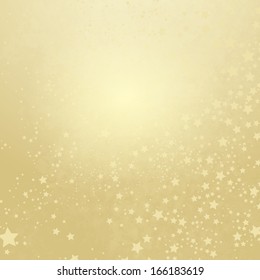 Old christmas yellow paper with stars (vector EPS 10)
