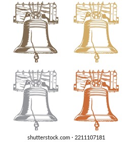 Old Church Bell Vector Illustration
