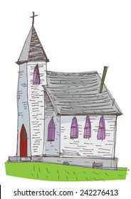 Old Church - Cartoon