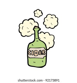 old cider bottle cartoon