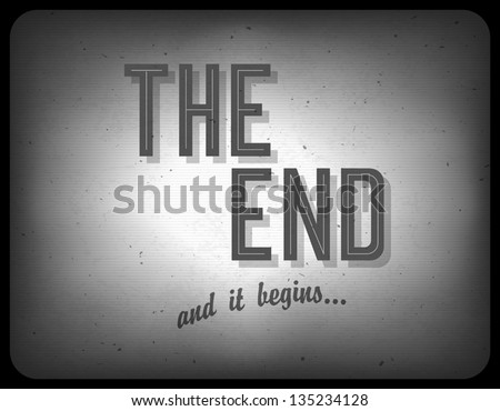 Old cinema phrase (the end), vector, EPS10