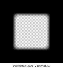 Old cinematic frame on a transparent background.