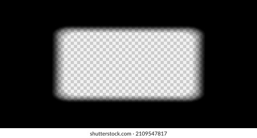 Old cinematic frame on a transparent background.