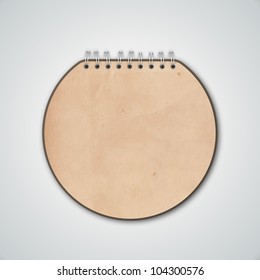 Old Circle Notebook Vector