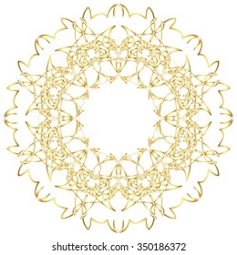 old circular pattern Kaleidoscope. East ornament. Mandala. Good for greeting cards, invitations. Print on fabric and paper. 