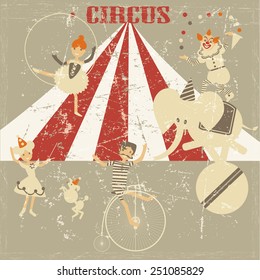 old circus grunge background. 