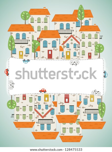 Old city background.
Vector