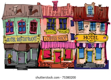 old city facades