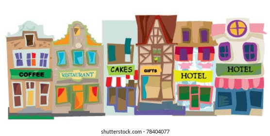 old city facades