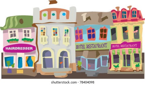 old city facades