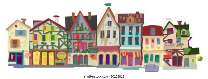 old city facades