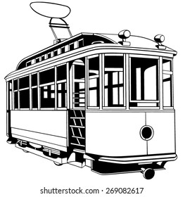 old city tram for design