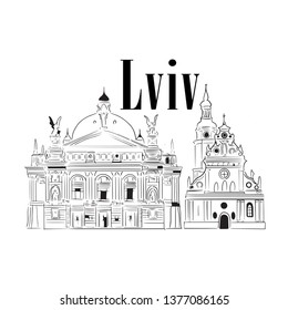 Old city vector illustration