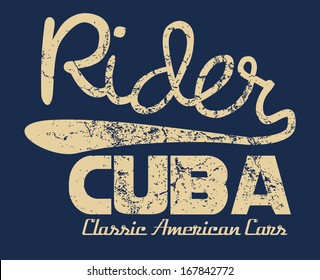 old classic american car havana cuba vector art