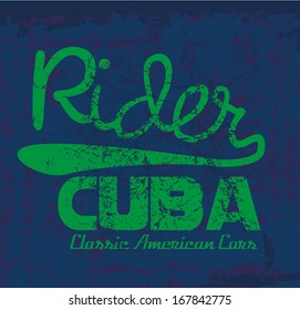 old classic american car havana cuba vector art