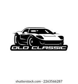 Old Classic, American Muscle Car, Retro t-shirt print, logo, emblem