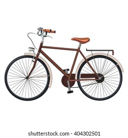 Old classic bicycle. Vector Illustration