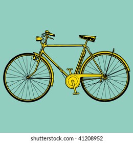 old classic bike Illustration Vector