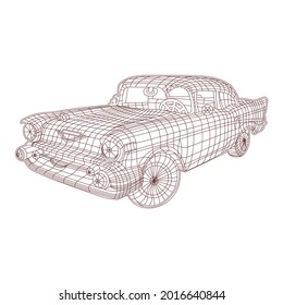 Old, Classic Car Logo Vector Illustration