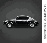 Old Classic Car Vector Illustration