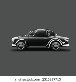 Old Classic Car Vector Illustration
