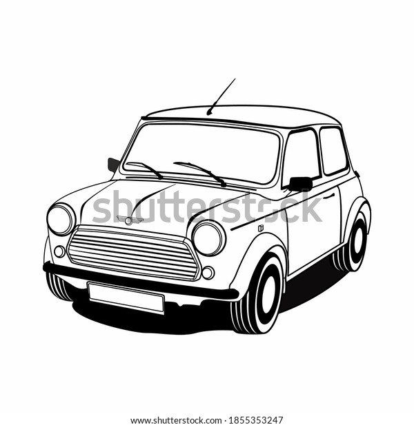 Old classic car vector illustration.\
Vintage car illustration. Retro car\
illustration.