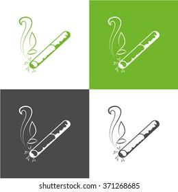 Old classic electronic cigarette with different color and shadow