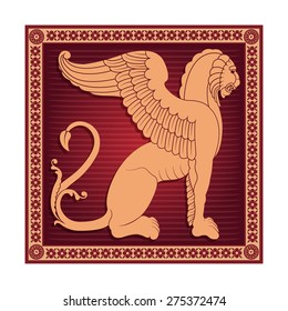 old classic elegance mythology lion icon