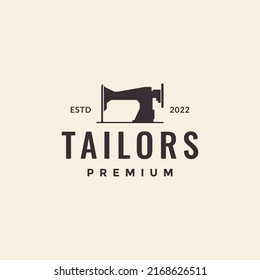 old classic sewing machine logo design vector graphic symbol icon illustration creative idea