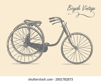 Vieja bicicleta vintage clásica. Vector