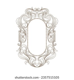 Viejo Vintage Retro Decorativo Ornamento Marco de borde Real Sello Emblema Etiqueta de diseño Vector