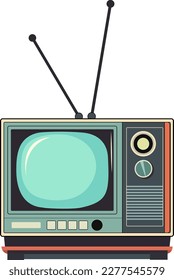 Old classic vintage TV in vector