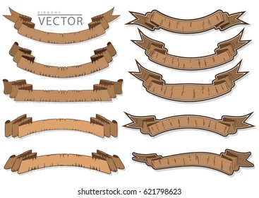Old and classical ribbons vector
