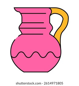 old clay crockery line icon vector. old clay crockery sign. isolated symbol illustration