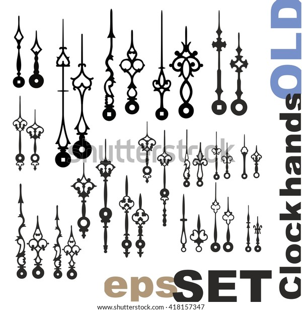 Old Clock Hands Vector Mega Kit Stock Vector Royalty Free