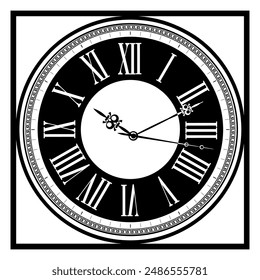 Old Clock icon Design vector, trendy flat style isolated on background. Clock icon page symbol for your web site design Clock logo, Clock Vector illustration, time icon on white background