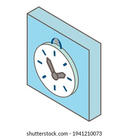 Old clock icon. Isometric illustration of old clock vector icon for web
