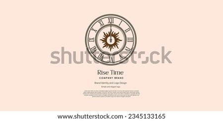 old clock logo design for graphic designer and web developer