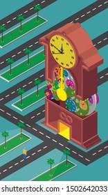 
old clock on the street