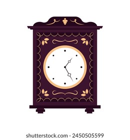 Alte Uhr auf weißem Hintergrund