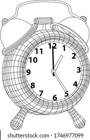 old clock vector graphics office