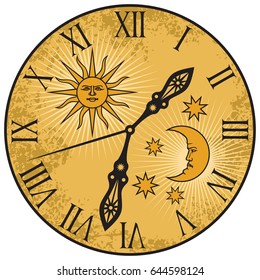 old clock vector illustration