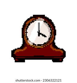 alte Uhr Vintage Spiel Pixel Kunst Retro-Vektorgrafik. ein wenig alter Uhrenvintage. alte Vintage-Illustration