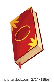 Antigo livro fechado. Sabedoria ou conceito de educação. Elemento de design de biblioteca vintage. Símbolo de papelaria de escrita antiga para trabalho de poesia ou educação