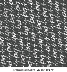 Old cloth with a checkered pattern. Retro textile design. Grunge fabric. Graphics in black and white. Abstract vector. - Shutterstock ID 2366449179