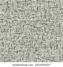 Old cloth, grey, dirty, used and stained, with marks and specks. Grunge textile design. Vector seamless.