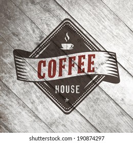 old coffee design antique retro coffee vector seal on the old wood texture old coffee design classic product bean popular isolated wood cafe elderly sign partnership fancy imprint latte classical teac