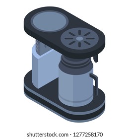 Old coffee maker icon. Isometric of old coffee maker vector icon for web design isolated on white background