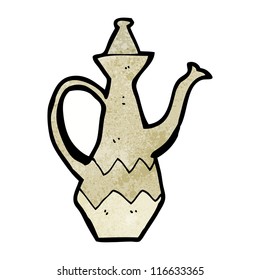 caricatura de la olla de café antigua