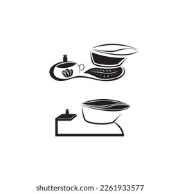 vector de diseño de balanzas de café antiguas